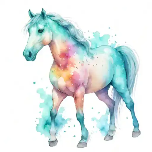A Horse Made Of Galaxy Inside