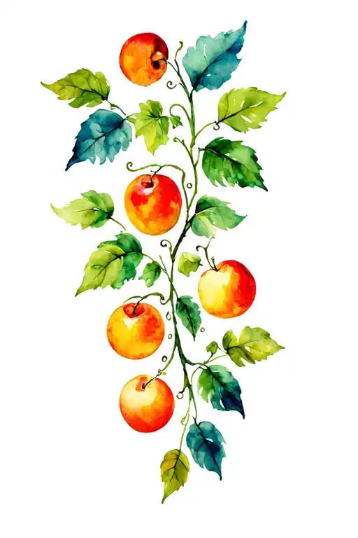 Nine Fruits Of The Holy Spirit On Vine Wrapping