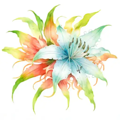 Red Spider Lily Flower