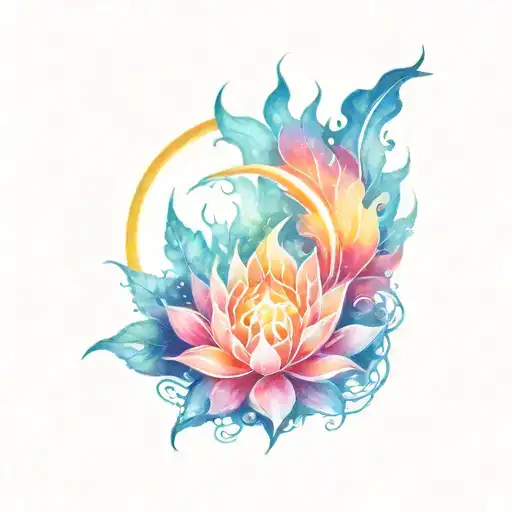 Bright Sun With Fire