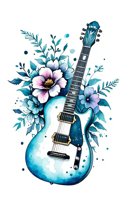 Guitar And Flowers Of The Day Of The Dead