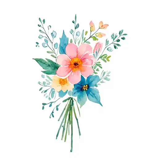 June April December Birth Flower Bouquet