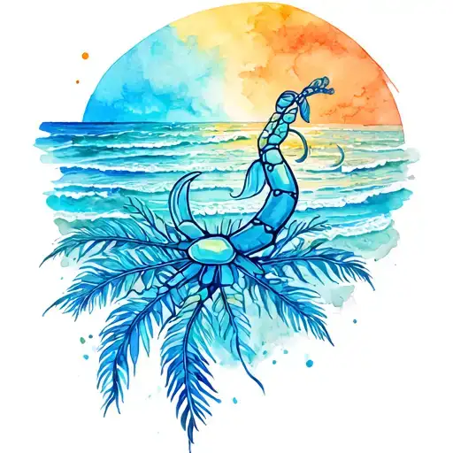 Cancer Sign And Beach