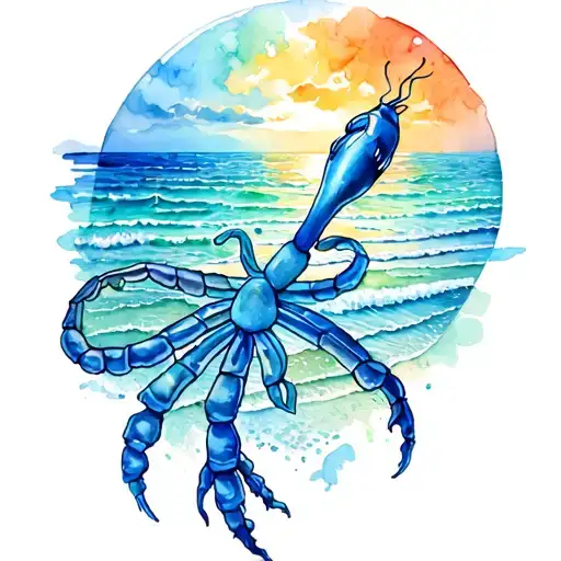 Cancer Sign And Beach