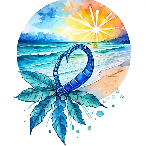 Cancer Sign And Beach