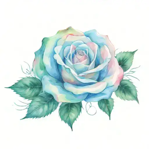 A Red Rose Blooming Amidst A Tranquil Garden Scene