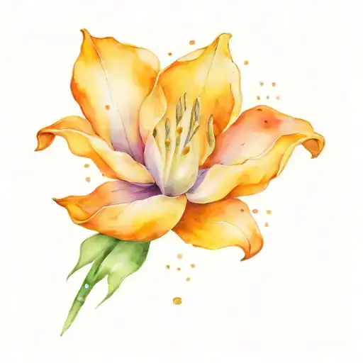 A Pisces Constellation Intertwined With A Tulip Flower