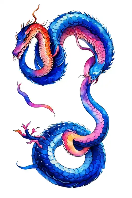 Five Chinese Snakes In The Circle Replaced With Year