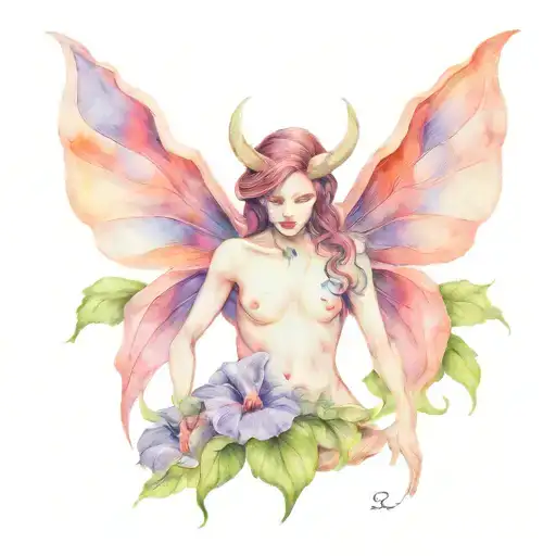 Feminine Demon In Morning Glory