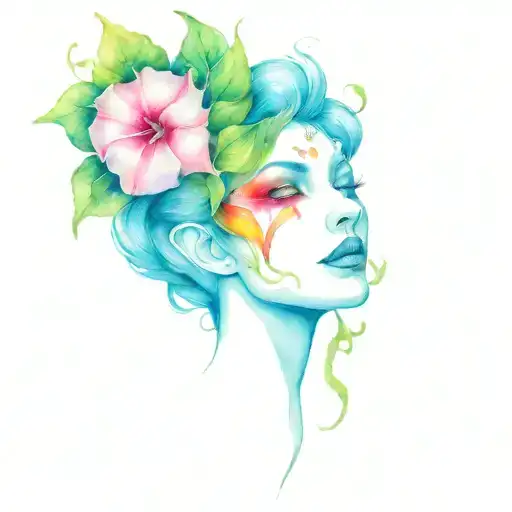 Feminine Demon In Morning Glory