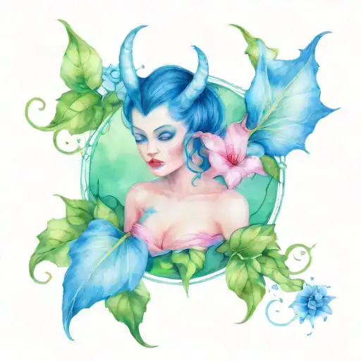 Feminine Demon In Morning Glory