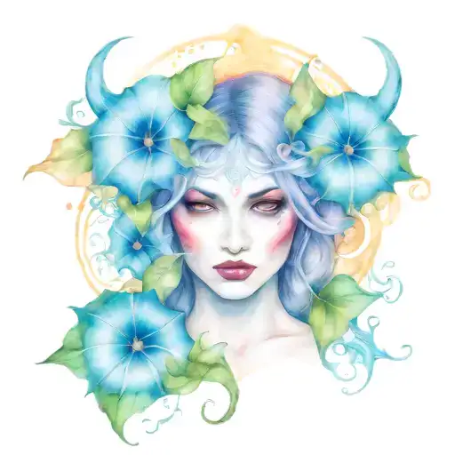Feminine Demon In Morning Glory