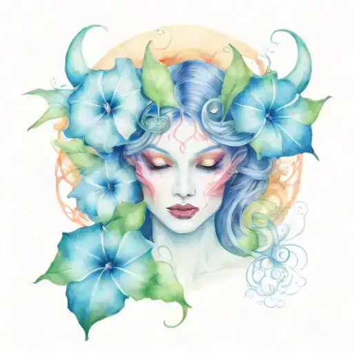 Feminine Demon In Morning Glory