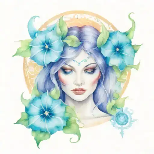 Feminine Demon In Morning Glory