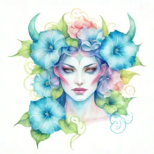 Feminine Demon In Morning Glory