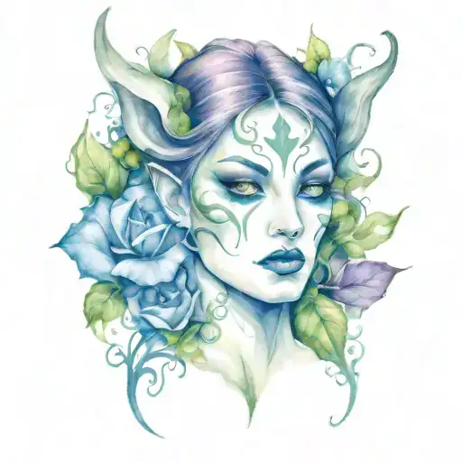 Feminine Demon In Morning Glory