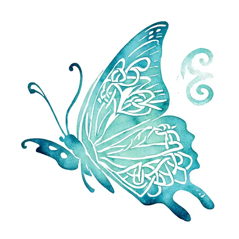 Stencil Celtic Butterfly With Dara Knot