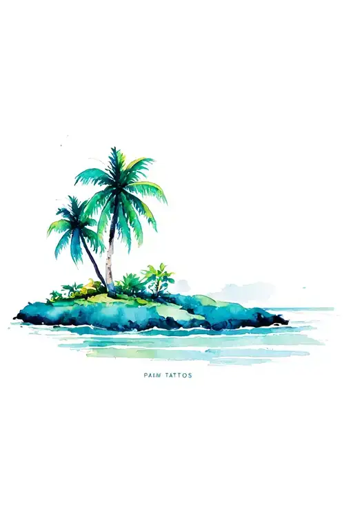 Palm Tree Island Landscape