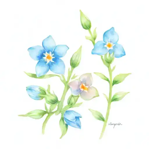 Forget Me Not And Dad