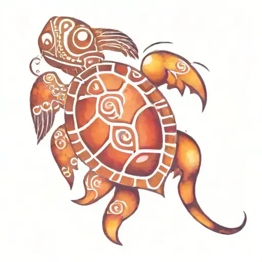 Maori Turtle With Firstname Tom