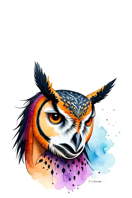 Nyx Owl And Horse Head