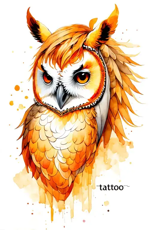 Nyx With An Owl And A Horse Head