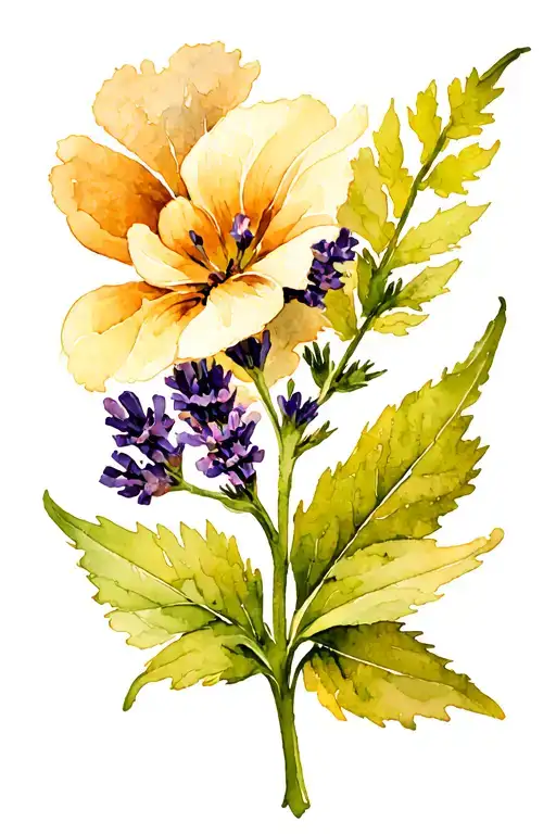 Lavender Flower Intertwined