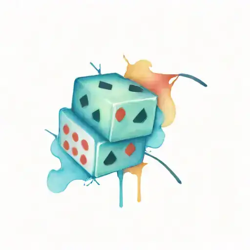 Rubix Cube And A Joker Playing Card