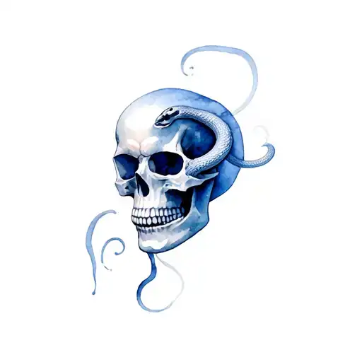 Skull With Snake Through Its Head