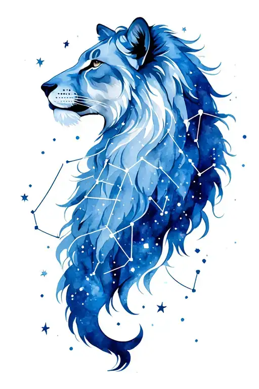 Leo Zodiac Constellations Forming Its Fur