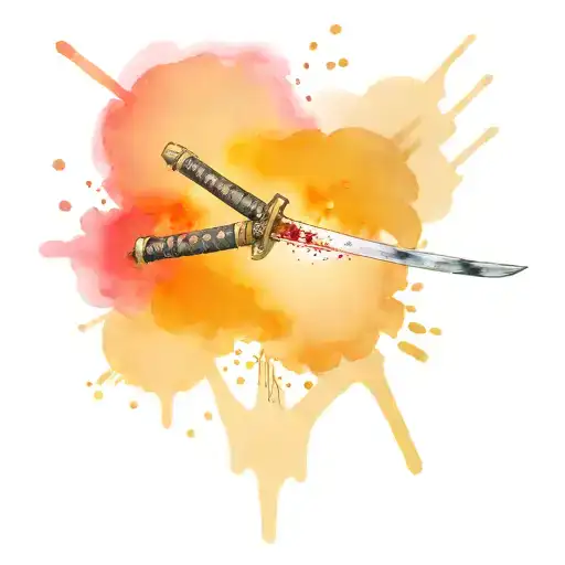 Katana Disintegrating Into Sakura Petals