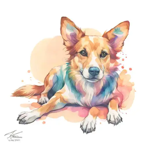 Dog Kid Sitting Sunrise