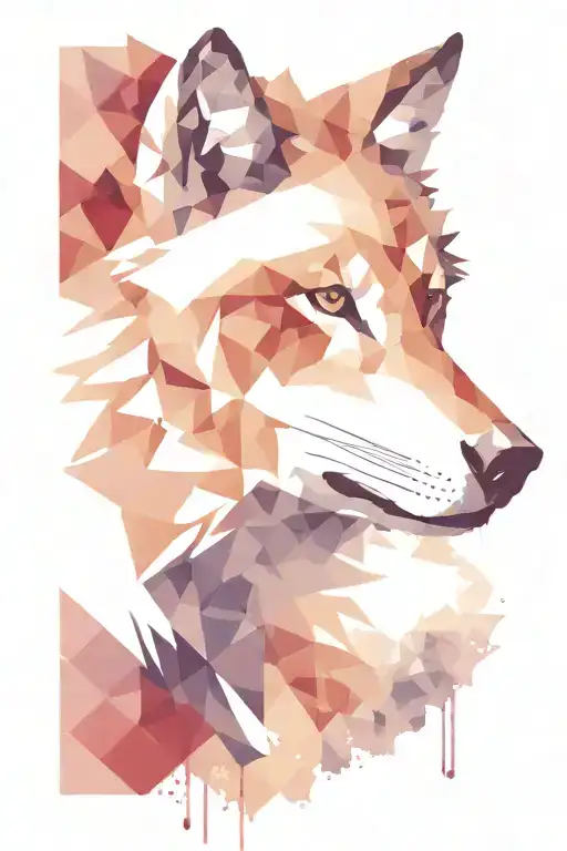 Wolf Face Geometric Design Inspired