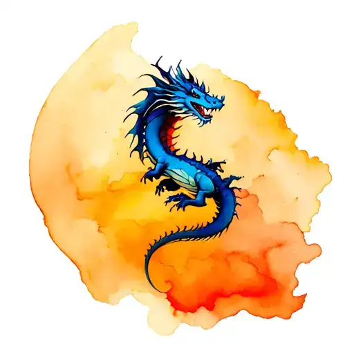 Blue Dragon Wrapped Round