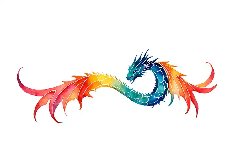 Dragon Scales Intertwined With Angel Wings