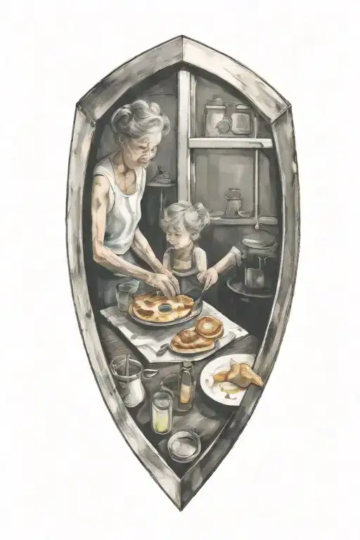 Grandma Fixing Pancakes