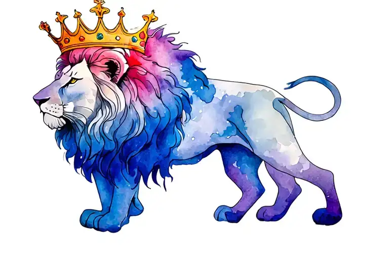 Lion Wearing A Crown