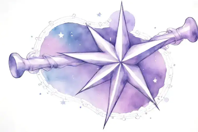 Stars Purple Little Girl