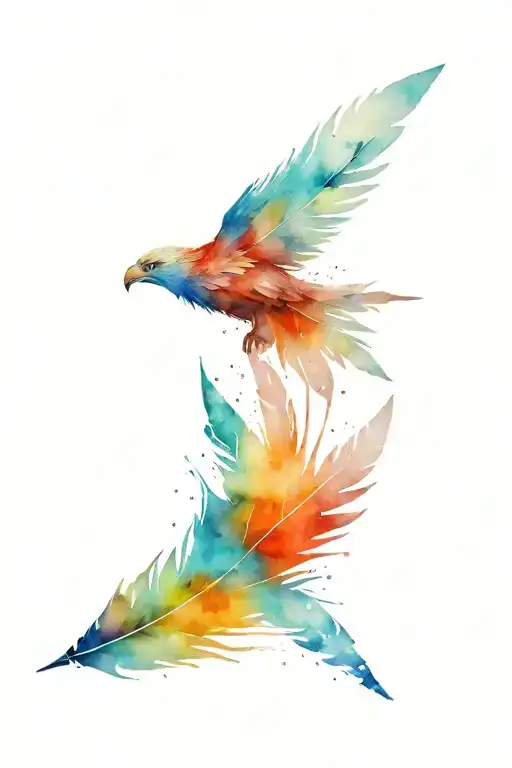 An Arrow Looking Like A Feather With An Eagle