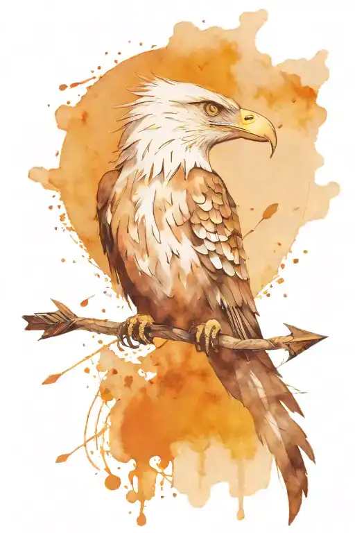 An Arrow Looking Like A Feather With An Eagle Singing