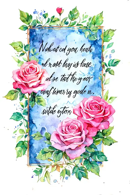 Banner With Scriptures And Roses