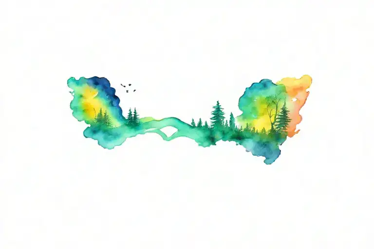 Auroras In The Shape Of A Baby Girls Silhouette