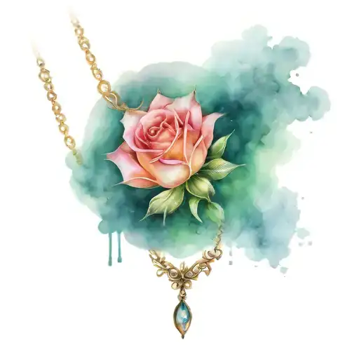 Necklace Crown Rose