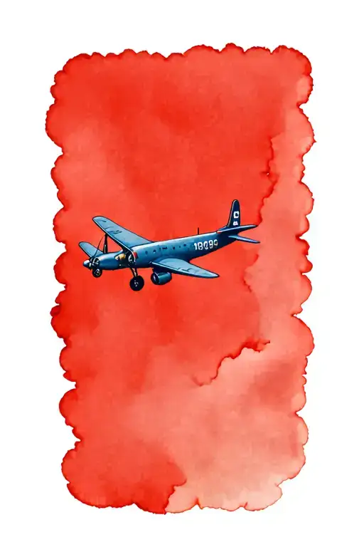 Wooden Airplane Flying