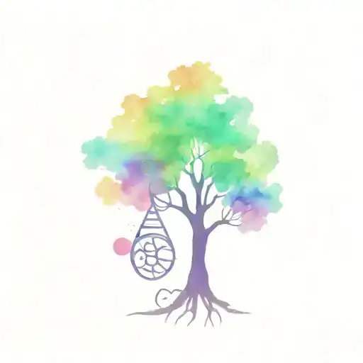 Tree Of Life With Dna Strand Roots