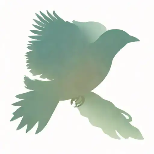 Brown Sparrow Taking Flight Over A Rising Sun