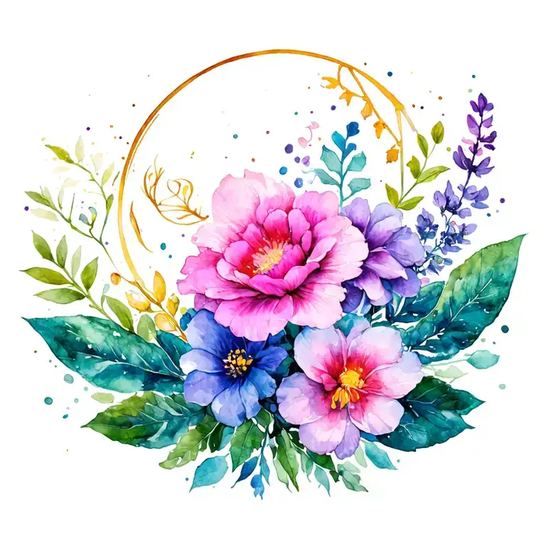 Flower And Leo Zodiac Sign