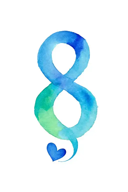 Infinity Symbol With Little Heart And G Clef Mixed