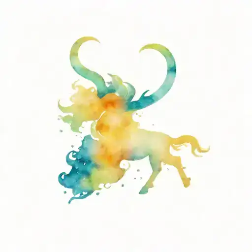 Northern Sky With Capricorn Zodiac Sign