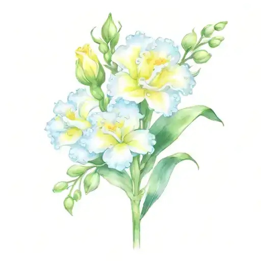 Yellow Carnation With Lily Of The Valley Bouquet